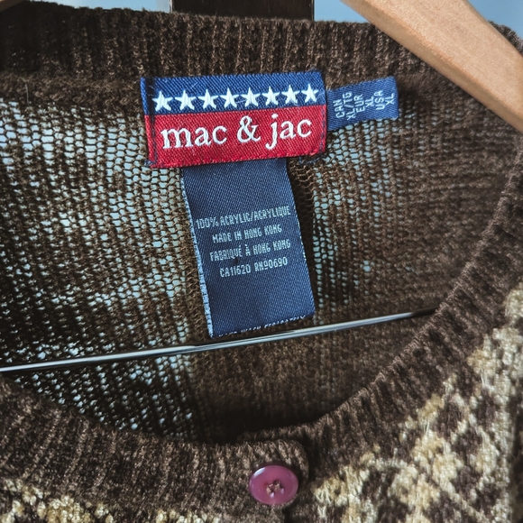 Vintage Mac & Jac 'Old Man' Light Cardigan Sweater - XL - Picture 8 of 12